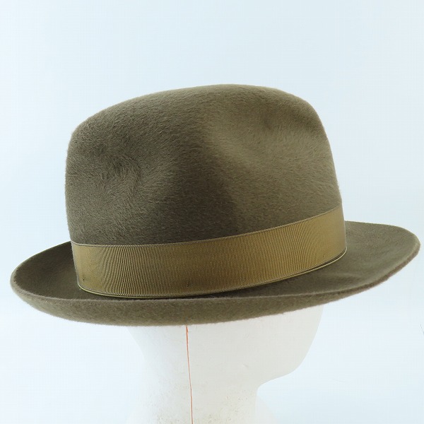 実際に弊社で買取させて頂いたBorsalino/ボルサリーノ ウール/兎/鹿 フェルト ハット ブラウン/59の画像 4枚目