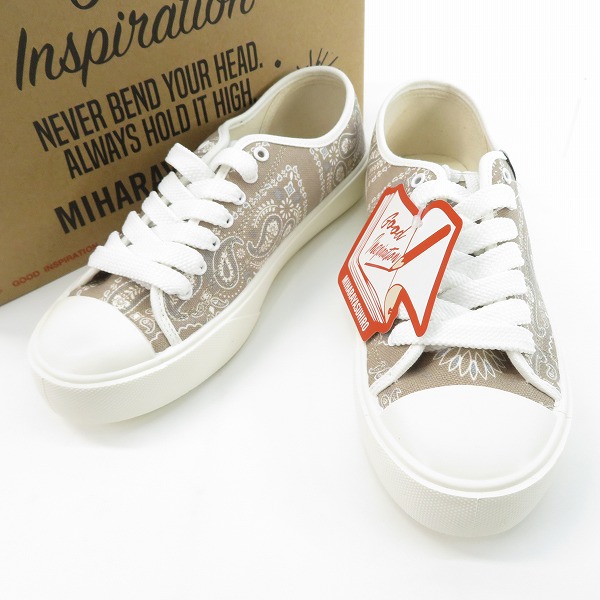 実際に弊社で買取させて頂いた【未使用】MIHARAYASUHIRO/ミハラヤスヒロ ローカットスニーカー ペイズリー柄 333539/25