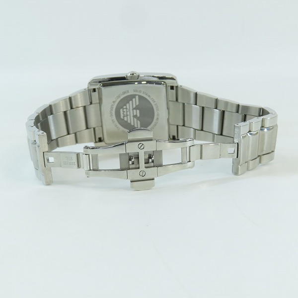 実際に弊社で買取させて頂いたEMPORIO ARMANI/エンポリオアルマーニ クォーツ スクエア 腕時計 AR-1642の画像 3枚目