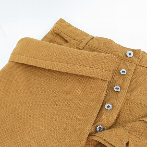 実際に弊社で買取させて頂いたISAMU KATAYAMA BACKLASH/バックラッシュ コットン リネン キャンバス 製品染め ペインターパンツ 2100-01/Mの画像 4枚目