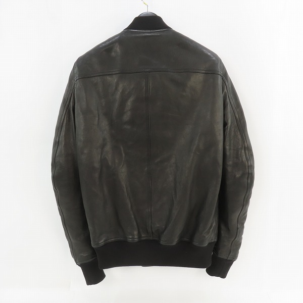 実際に弊社で買取させて頂いた【未使用】 Rick Owens/リックオウエンス 23AW クラシック フライト レザー ボンバージャケット/MA-1 RU02C7789/46の画像 1枚目