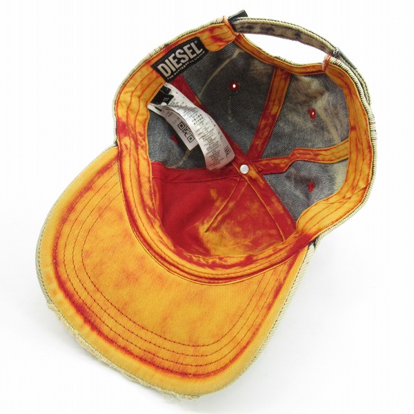 実際に弊社で買取させて頂いたDIESEL/ディーゼル ダメージ加工 デニム キャップ/2の画像 4枚目