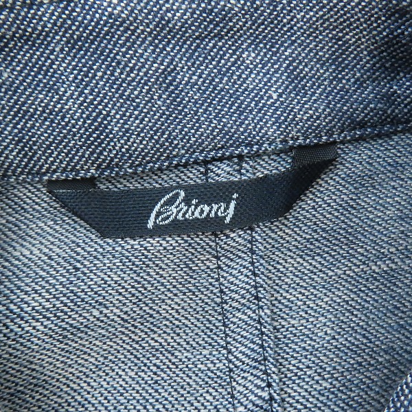 実際に弊社で買取させて頂いたBrioni/ブリオーニ ウール/リネン コート インディゴ Lの画像 2枚目