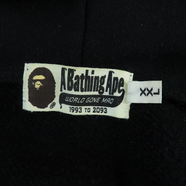 実際に弊社で買取させて頂いたA BATHING APE/アベイシングエイプ WGM SHARK FULL ZIP HOODIE/シャーク タイガー パーカー/XXLの画像 3枚目