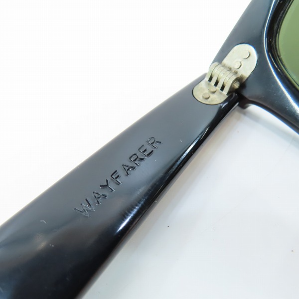 実際に弊社で買取させて頂いたRay-Ban/レイバン B&L/ボシュロム社製 WAYFARER ウェイファーラー サングラス ブラック×シルバーの画像 5枚目