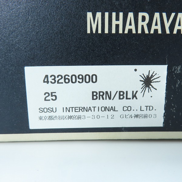 実際に弊社で買取させて頂いたMIHARA YASUHIRO/ミハラヤスヒロ コンビレザー ウイングチップシューズ/25の画像 8枚目