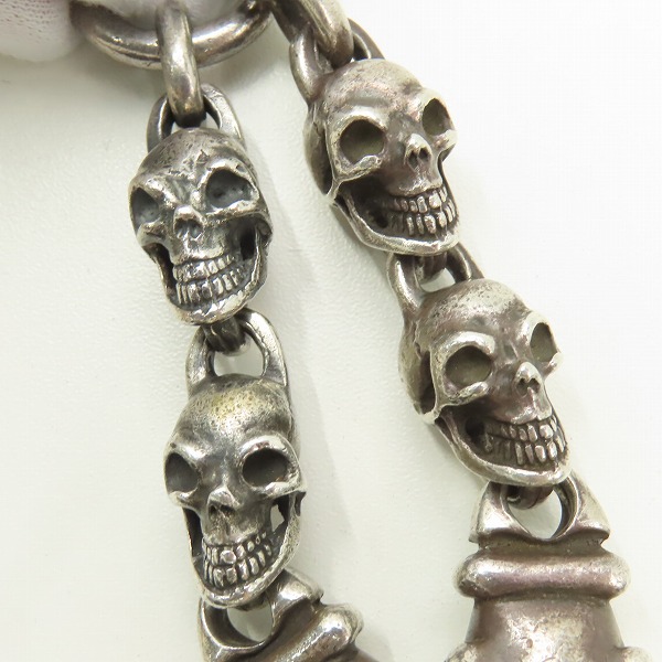 実際に弊社で買取させて頂いたGabor/ガボール 2ブルドッグスヘッズｗ/4スカル ブレスレットの画像 5枚目