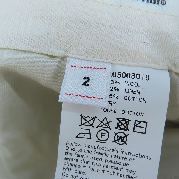 実際に弊社で買取させて頂いたvisvim/ビズビム DALTON SLACKS SANTOME ストライプ スラックス パンツ 0123205008019/2の画像 3枚目