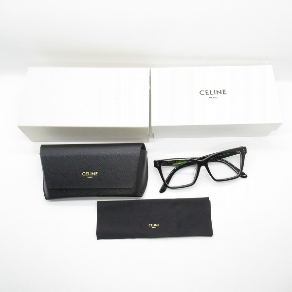 実際に弊社で買取させて頂いたCELINE/セリーヌ メガネフレーム ウェリントン CL50023Fの画像 9枚目