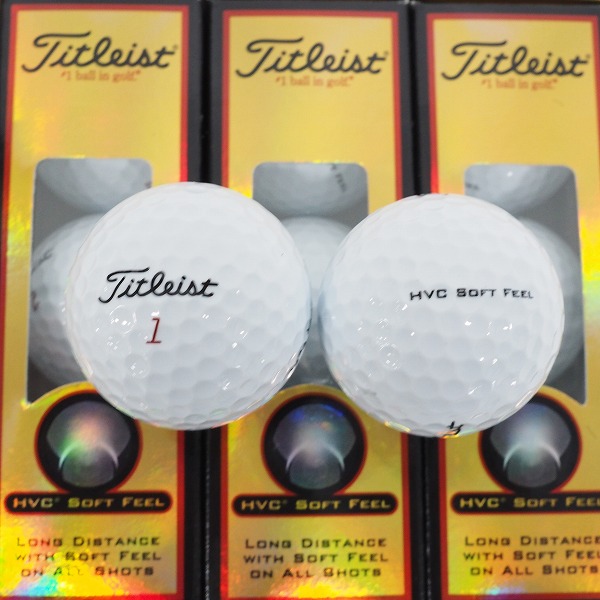 実際に弊社で買取させて頂いた【未使用】Titleist/タイトリスト HVC SOFT FEEL ゴルフボール ホワイト 1ダースの画像 1枚目