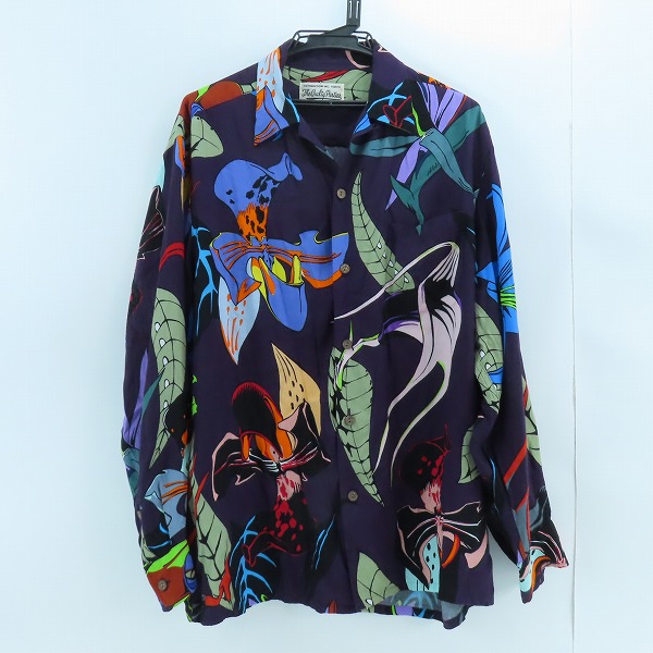実際に弊社で買取させて頂いたWACKO MARIA/ワコマリア 21AW 百花図 HAWAIAN SHIRTS 長袖シャツ/L