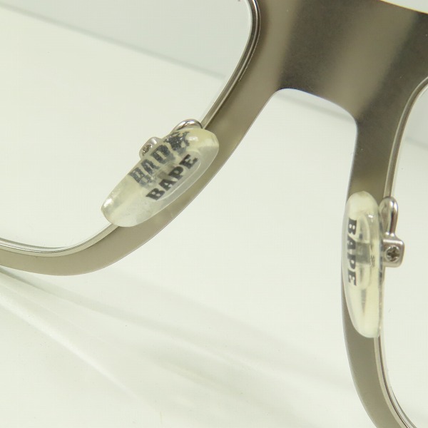 実際に弊社で買取させて頂いたA BATHING APE/アベイシングエイプ メガネフレーム/アイウェア BA13007の画像 3枚目