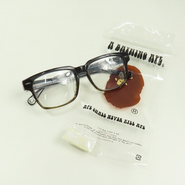 実際に弊社で買取させて頂いたA BATHING APE/アベイシングエイプ メガネフレーム/アイウェア BA13001の画像 8枚目
