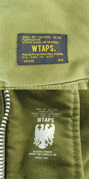 実際に弊社で買取させて頂いたWTAPS/ダブルタップス 14AW N-1 JACKET エヌワン デッキ ジャケット カーキ 142GWDT-JKM02/2の画像 4枚目