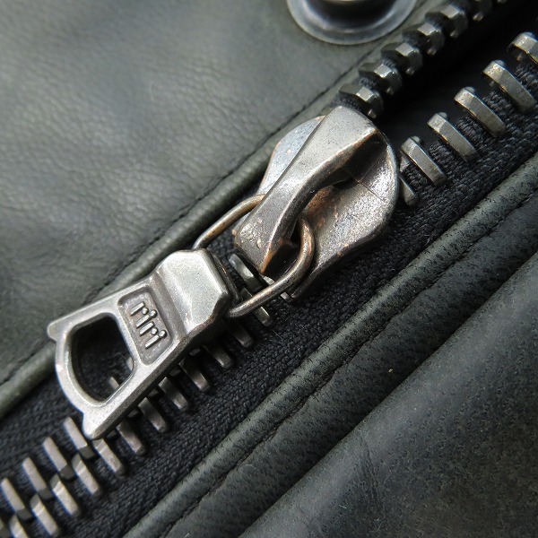 実際に弊社で買取させて頂いたISAMU KATAYAMA BACKLASH/イサムカタヤマバックラッシュ 山羊革/ゴートレザー ダウンジャケット 1216-02/2の画像 6枚目