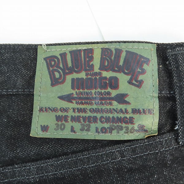 実際に弊社で買取させて頂いたBLUE BLUE/ブルーブルー ジップフライ ブラック デニムパンツ/30の画像 5枚目
