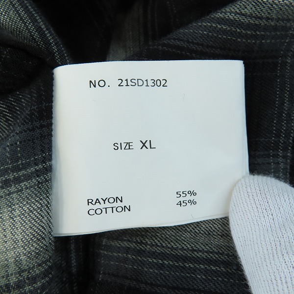 実際に弊社で買取させて頂いたDELUXE/デラックス オンブレチェックシャツ/XLの画像 4枚目