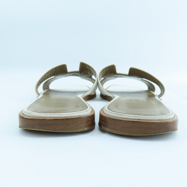 実際に弊社で買取させて頂いたHERMES/エルメス オラン レザー サンダル 021056Z/37.5の画像 1枚目