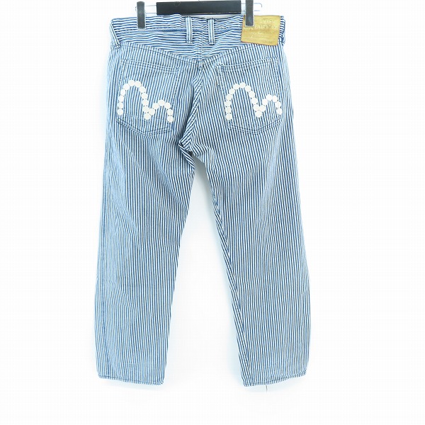 実際に弊社で買取させて頂いたEVISU/エヴィス ドットカモメ ストライプパンツ 2005/33×34の画像 1枚目