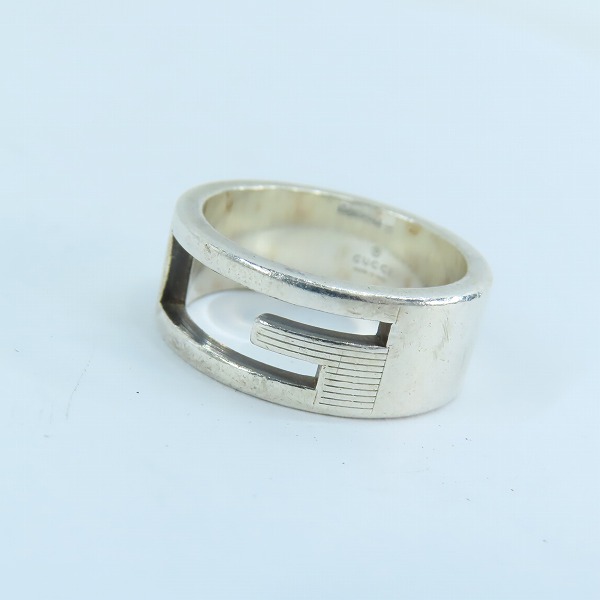 実際に弊社で買取させて頂いたGUCCI/グッチ ブランテッドG Gロゴ リング シルバー 925/13.5号-14号