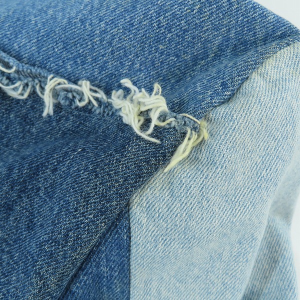 実際に弊社で買取させて頂いたBURBERRY BLACK LABEL/バーバリーブラックレーベル LEVI'S/リーバイス パッチワーク　デニムジャケット BMP84-242-26/Mの画像 9枚目