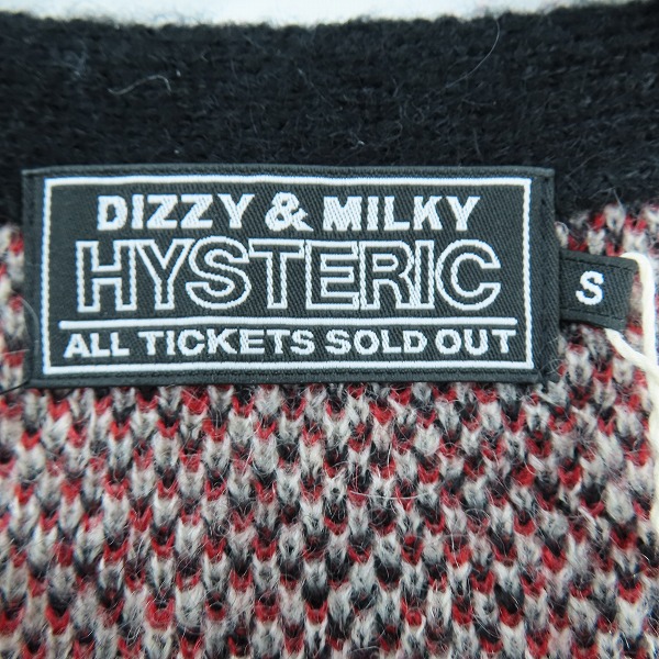 実際に弊社で買取させて頂いた【未使用】HYSTERIC GLAMOUR/ヒステリックグラマー 22AW アーガイル ジャカード カーディガン 02223ND04/Sの画像 2枚目