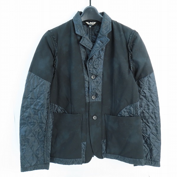 実際に弊社で買取させて頂いたBLACK COMME des GARCONS/ブラックコムデギャルソン 切替 3B テーラードジャケット 1B-J013/M