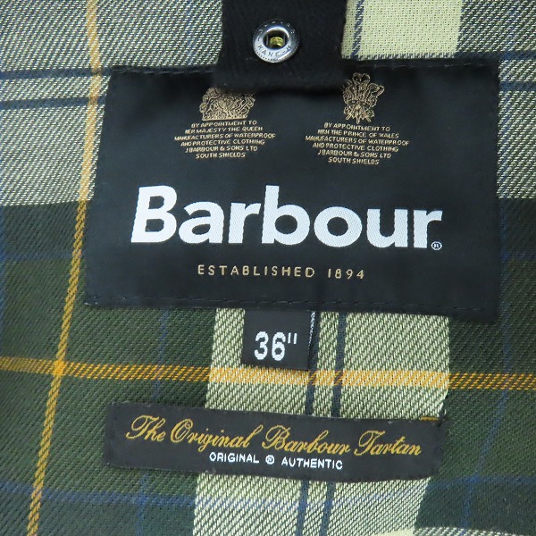 実際に弊社で買取させて頂いたBarbour/バブアー BORDER/ボーダー SL ワックスジャケット/コート 222MWX0534/36の画像 2枚目