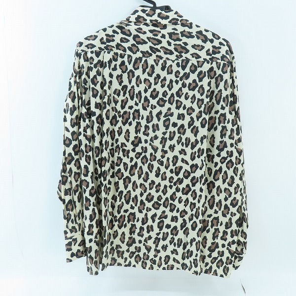実際に弊社で買取させて頂いたWACKO MARIA/ワコマリア LEOPARD HAWAIIAN SHIRT L/S レオパード ハワイアンシャツ/アロハシャツ/Mの画像 1枚目