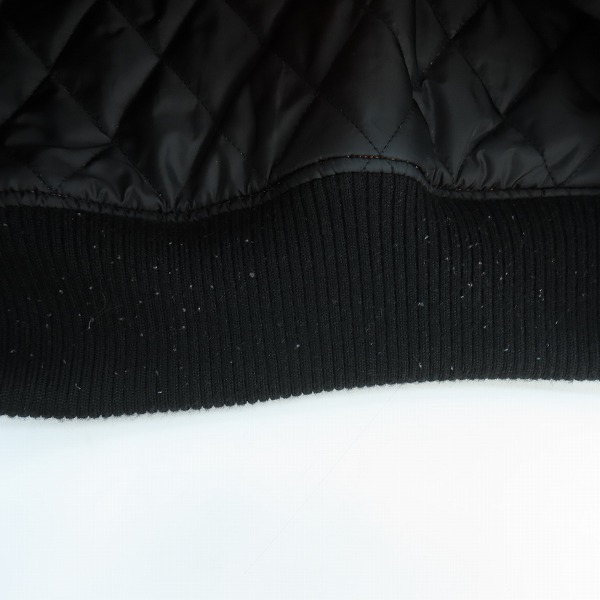 実際に弊社で買取させて頂いたA BATHING APE/アベイシングエイプ  RELAXED FIT VARSITY JACKET/カウレザー切替 スタジャン 001HJI801001/Mの画像 8枚目