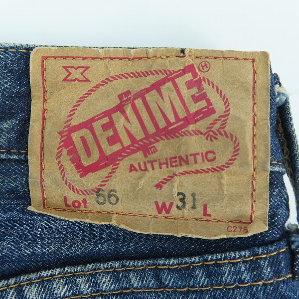 実際に弊社で買取させて頂いたDENIME/ドゥニーム Lot.66 デニム パンツ W31の画像 3枚目