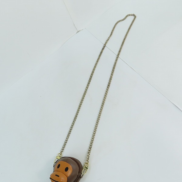 実際に弊社で買取させて頂いたA BATHING APE/アベイシングエイプ BABY MILO PLUSH DOLL CHAIN SHOULDER BAG ミニショルダーバッグ の画像 4枚目