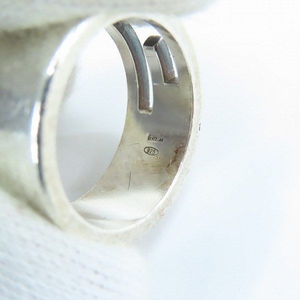 実際に弊社で買取させて頂いたGUCCI/グッチ ブランテッドG Gロゴ リング シルバー 925/13.5号-14号の画像 7枚目