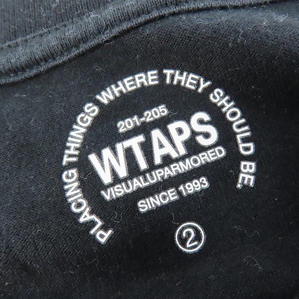 実際に弊社で買取させて頂いたWTAPS/ダブルタップス 17AW V=A LS TEE 長袖Tシャツ ブラック/2の画像 2枚目