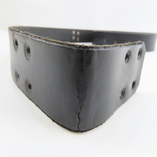 実際に弊社で買取させて頂いた【難有】STANLEY GUESS/スタンリーゲス レザーベルト マルチウッド スクエアバックルの画像 5枚目