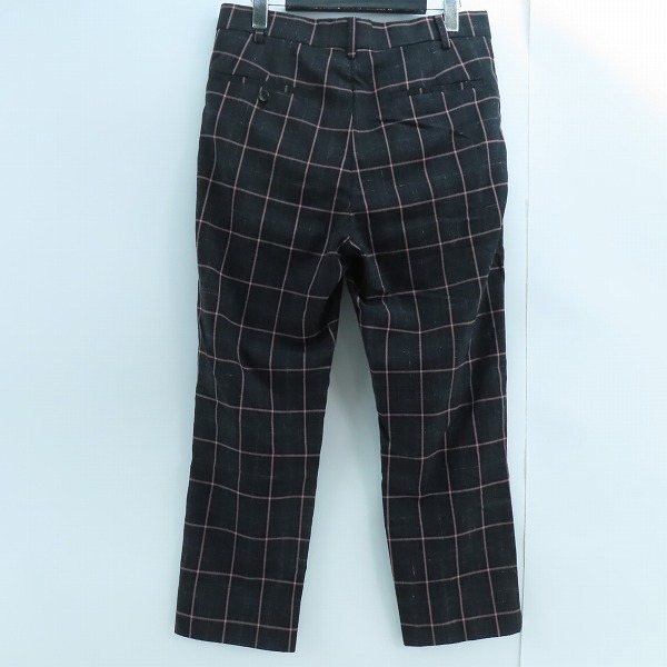 実際に弊社で買取させて頂いたWACKO MARIA×DORMEUIL/ワコマリア×ドーメル チェック柄スラックスパンツ Sの画像 1枚目