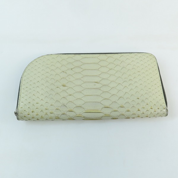 実際に弊社で買取させて頂いたRick Owens/リックオウエンス Python Leather/パイソンレザー ラウンドジップ長財布