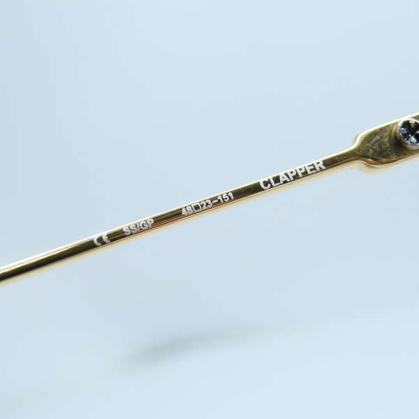 実際に弊社で買取させて頂いたCHROME HEARTS/クロムハーツ CLAPPER オーバルフレーム サングラス SS/GPの画像 4枚目
