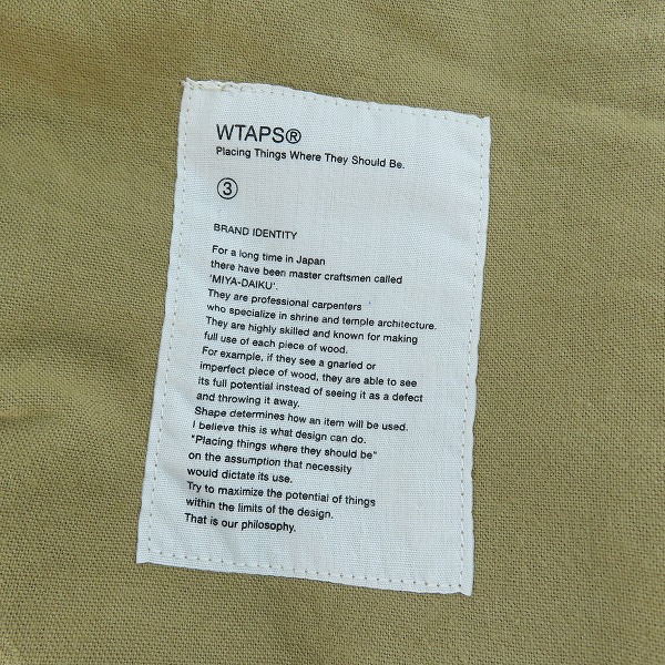 実際に弊社で買取させて頂いたWtaps/ダブルタップス KHAKI SHORTS. LICO. OXFORD/ショートパンツ/121LTDT-PTM03/3の画像 4枚目