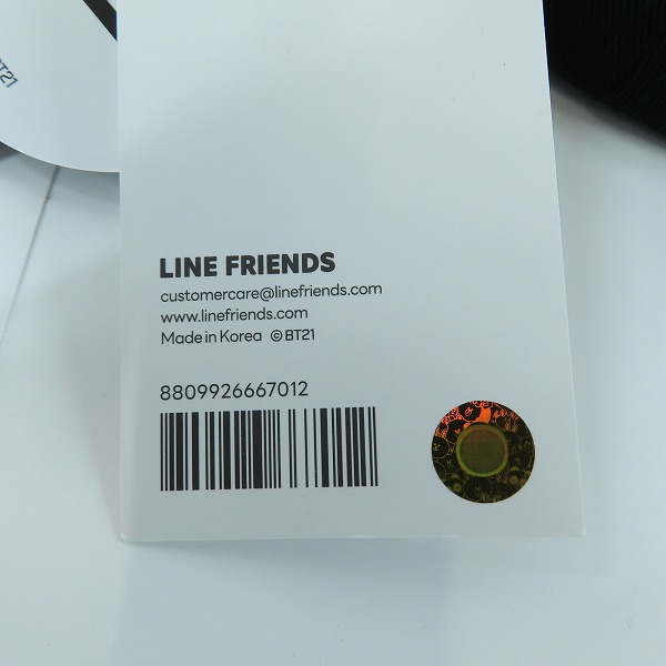 実際に弊社で買取させて頂いた(3)【未使用】FRAGMENT DESIGN フラグメントデザイン ×BT21 BT21FRGMT CAP COOKY ブラック×イエローの画像 7枚目