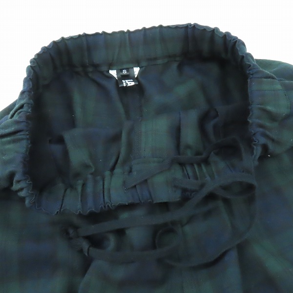 実際に弊社で買取させて頂いたBLACK COMME des GARCONS/ブラックコムデギャルソン チェック サルエル パンツ 1H-P013/AD2021/Sの画像 2枚目