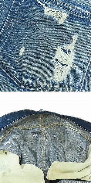 実際に弊社で買取させて頂いたLEVIS/リーバイス 復刻 44年大戦モデル 日本製 デニムパンツ/ジーンズ 44501 J22 J31181 0106/W34の画像 9枚目