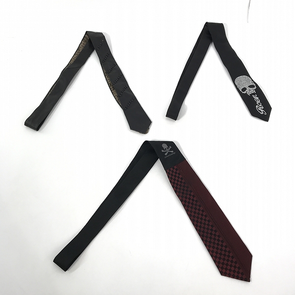 実際に弊社で買取させて頂いた【おまとめ】Roen×semantic design/ロエン×セマンティックデザイン 総柄/レザー/レオパード柄 ネクタイの画像 1枚目