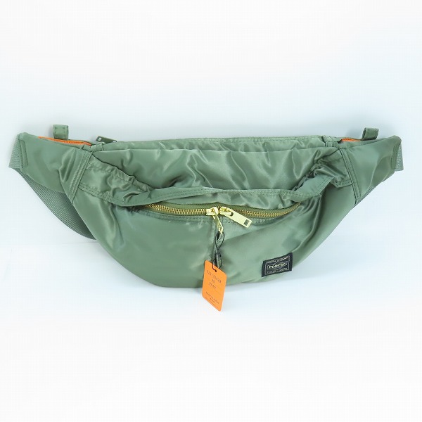 実際に弊社で買取させて頂いた(1)【未使用】PORTER/ポーター TANKER/タンカー WAIST BAG ウエストバッグ セージグリーン 622-76629