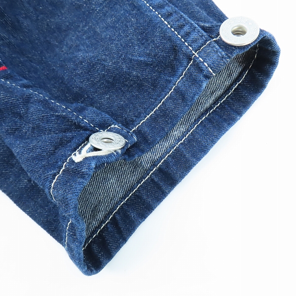 実際に弊社で買取させて頂いたEVISU/エヴィス Lot.1966 デニム プルオーバー ジャケット シャツ /44の画像 4枚目