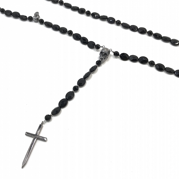 実際に弊社で買取させて頂いたHYSTERIC GLAMOUR/ヒステリックグラマー スカル クリスタル ロザリオ ネックレス 0104QA04996 F