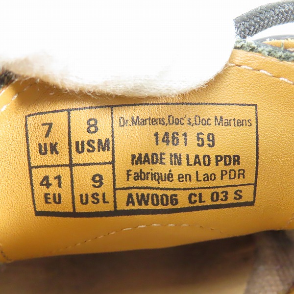 実際に弊社で買取させて頂いたDr.Martens/ドクターマーチン 1461 3EYE GIBSON SHOE 3ホールシューズ ブラック 1461/UK7の画像 5枚目