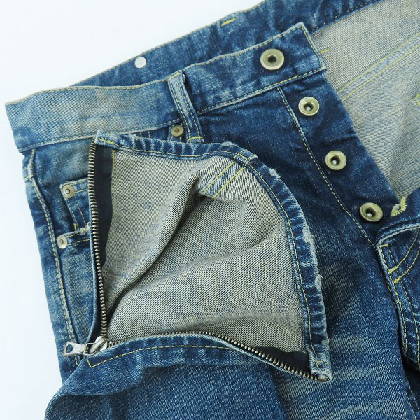 実際に弊社で買取させて頂いたISAMU KATAYAMA BACKLASH/バックラッシュ AULD TRIANGLE クラッシュスキニーデニム 1483-11C Lの画像 2枚目