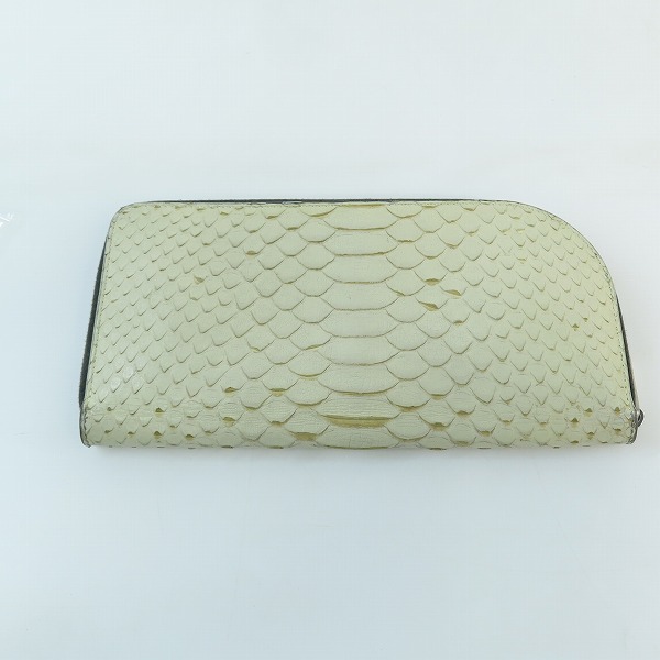 実際に弊社で買取させて頂いたRick Owens/リックオウエンス Python Leather/パイソンレザー ラウンドジップ長財布の画像 1枚目