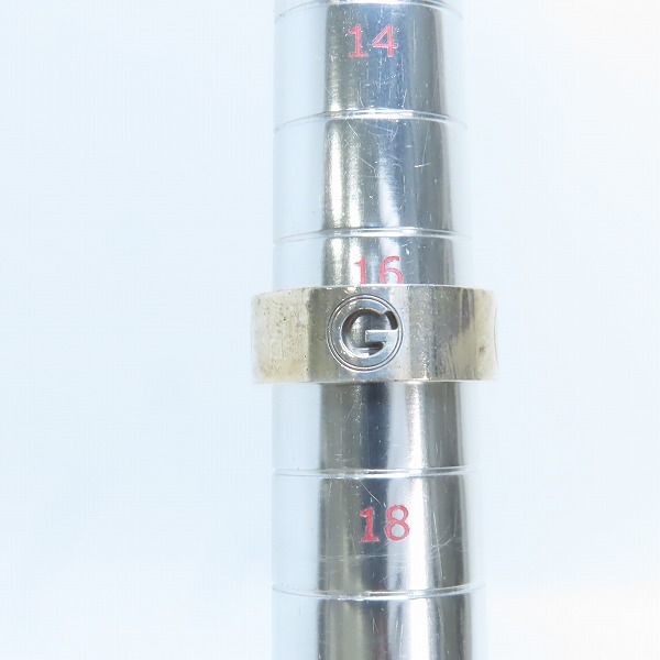 実際に弊社で買取させて頂いたGUCCI/グッチ Gロゴ シルバー925 リング/指輪/17号の画像 9枚目